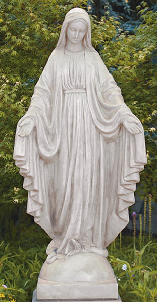 Blessed Mother Mary Life-size Sculpture Outdoor Cement